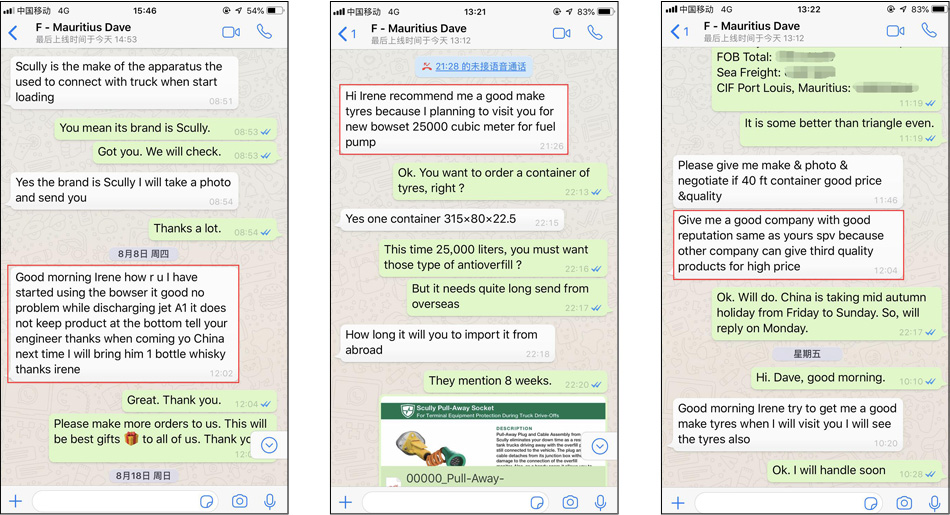 Good comments from Mauritius Client Good comments from Mauritius Client